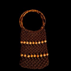 Vintage macrame boho bag